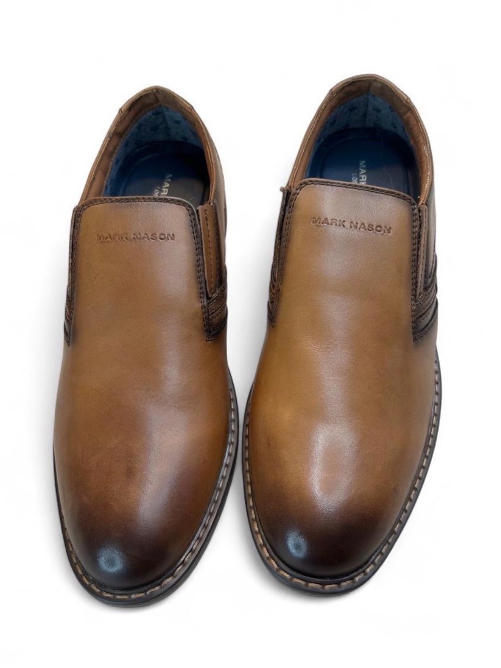 Mark Nason Men's Slip-On Leather Shoes - Brown